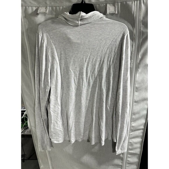 Cabi Maternity Light Gray Cowl Neck Sweatshirt Sz Large Nursing Fall Lightweight - Picture 7 of 7